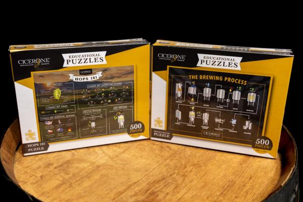 two puzzles on a table